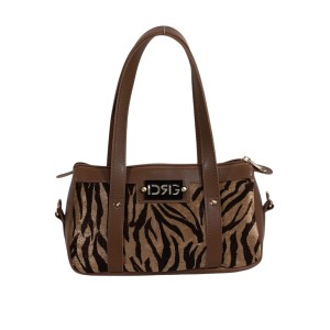 Zebra Barrel shoulder bag Brown