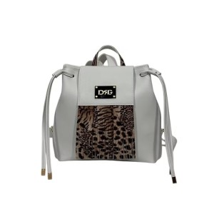 Women's Animal Print Backpack 26133-1105 De Raggi White