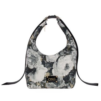 Women's Bag Floral Shoulder Bag  26134-1202 De Raggi Black