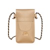 Women's Neck Pouch for Phone & Card in Gold